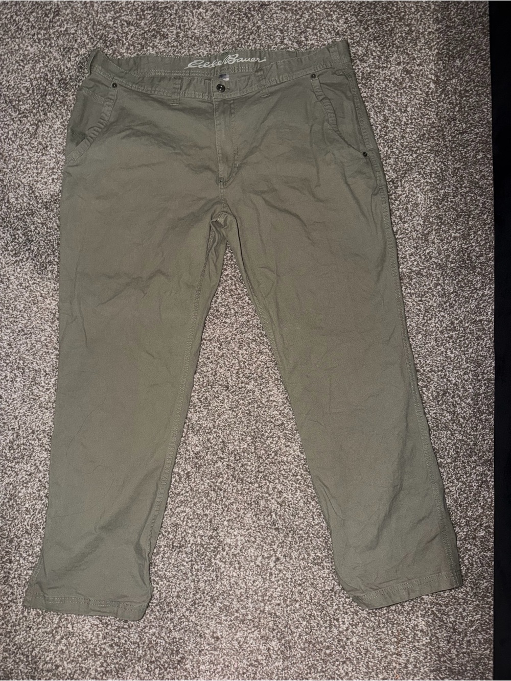 Eddie Bauer Olive Green Men's Chino Pants